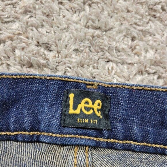 Lee Jeans Men’s 40x30 Legendary Slim Straight Dark Wash Denim - Picture 3 of 9